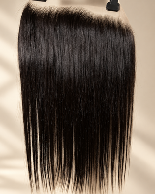 Hair Addiction 13×6 HD Frontal on warm cream background